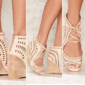 Jeffrey Campbell Cream Wedges